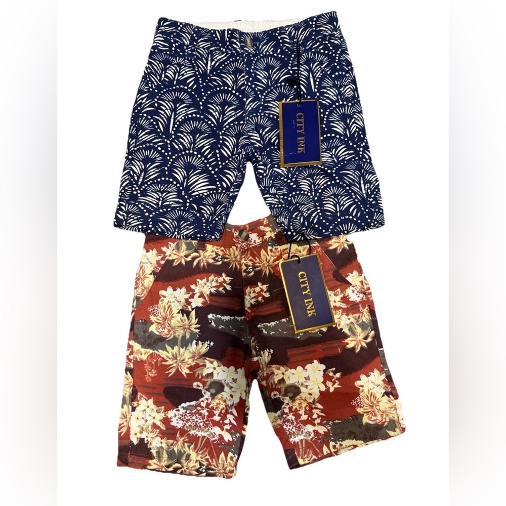 City Ink Boys Size 5 Summer Shorts Lot Of 2 New